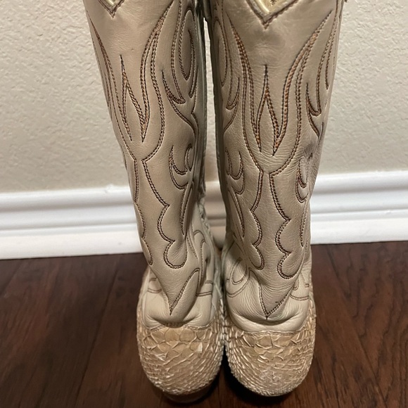 RARE Dan Post snakeskin cowboy boots - Picture 7 of 14